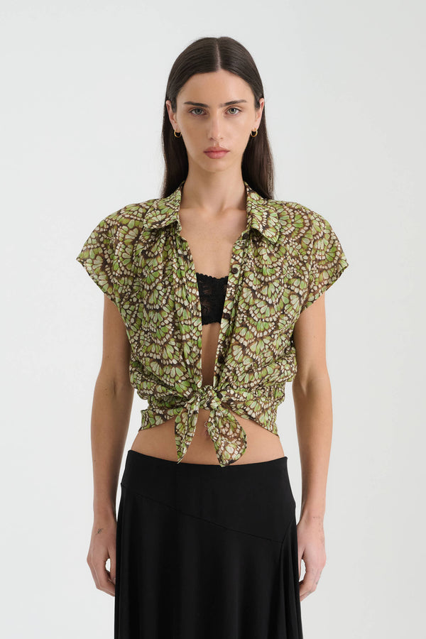 Allie Silk Peplum Blouse