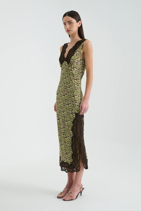 Annie Silk Midi Dress