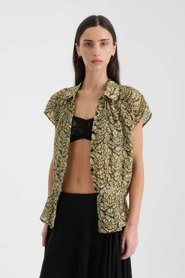 Allie Silk Peplum Blouse