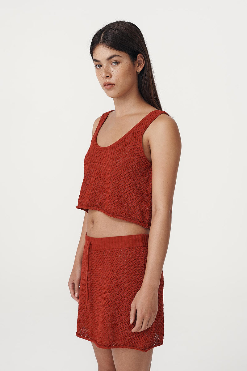 Belen Pointelle Knit Top