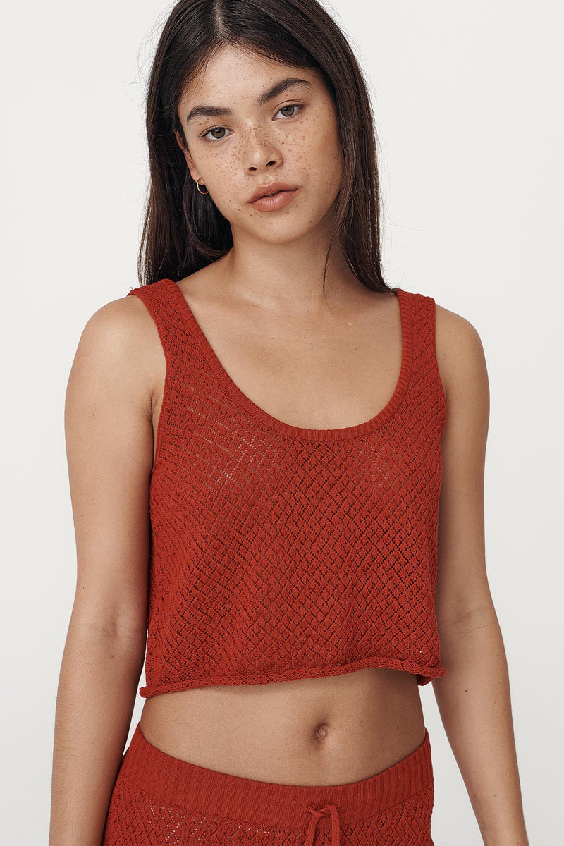 Belen Pointelle Knit Top