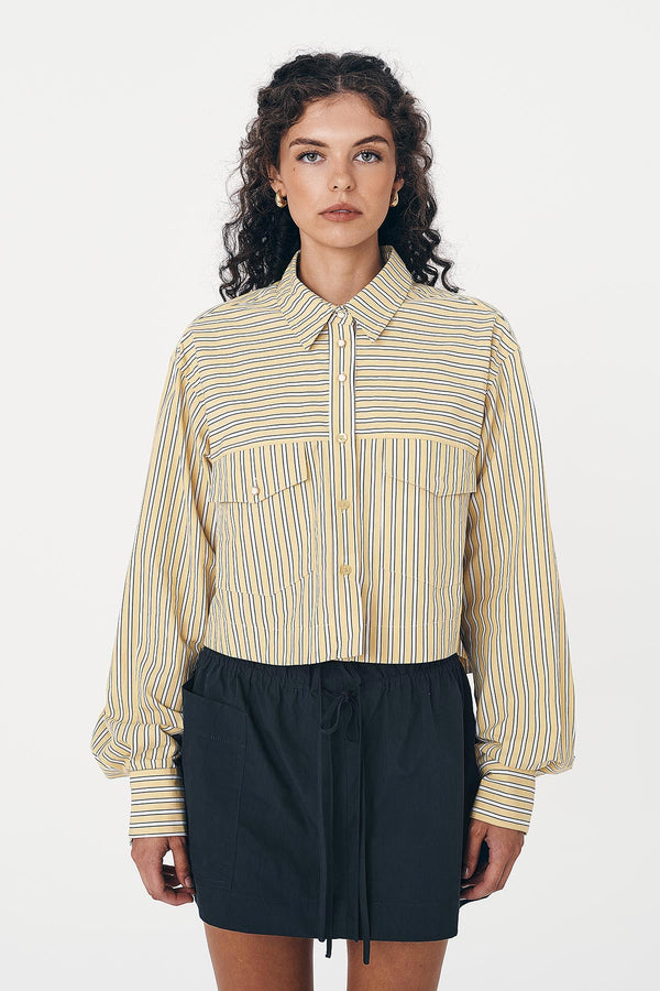 Cole Stripe Crop Shirt