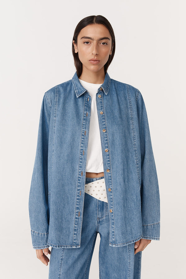 Dante Denim Long Sleeve Shirt