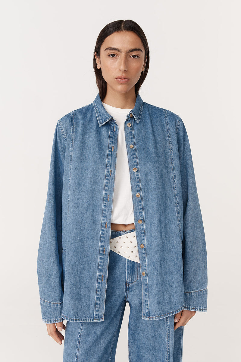 Dante Denim Long Sleeve Shirt