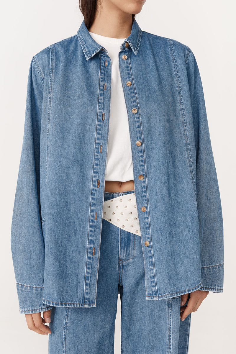 Dante Denim Long Sleeve Shirt