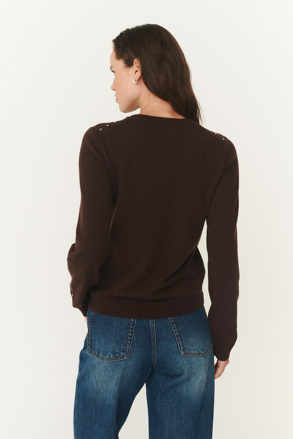 Emaline Stud Merino Knit Top