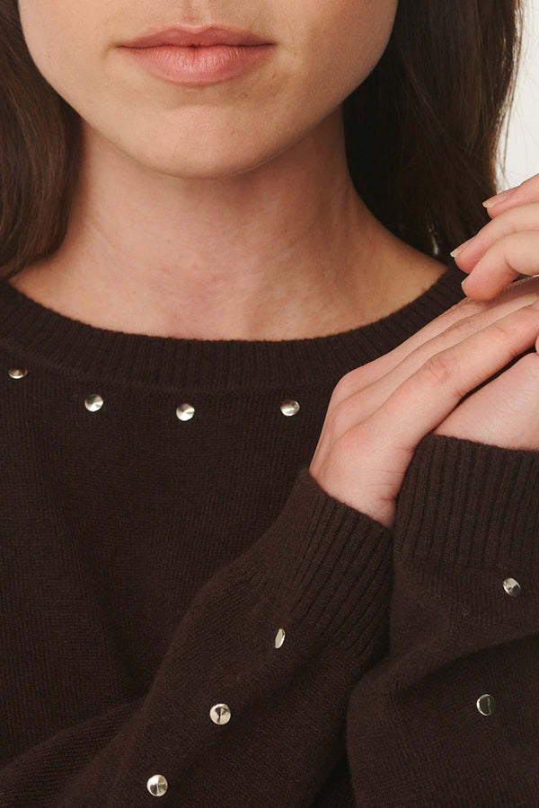 Emaline Stud Merino Knit Top