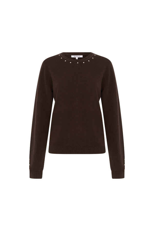 Emaline Stud Merino Knit Top
