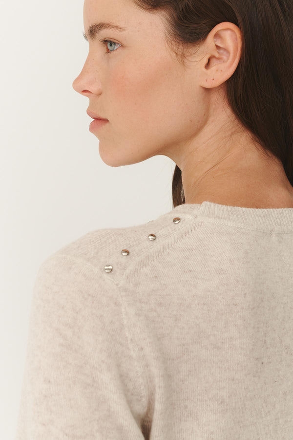 Emaline Stud Merino Knit Top