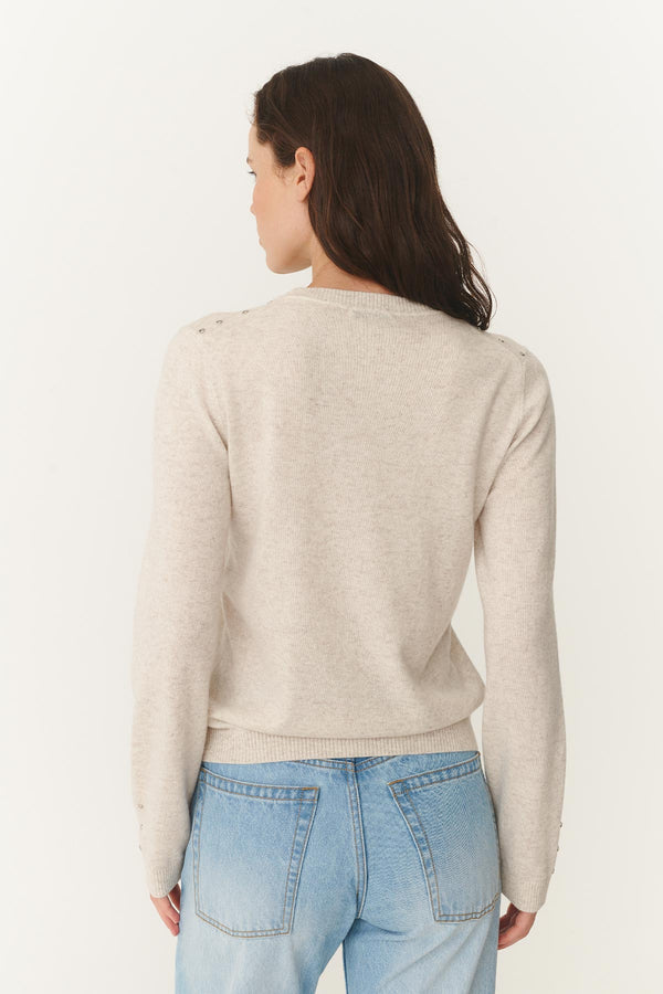 Emaline Stud Merino Knit Top