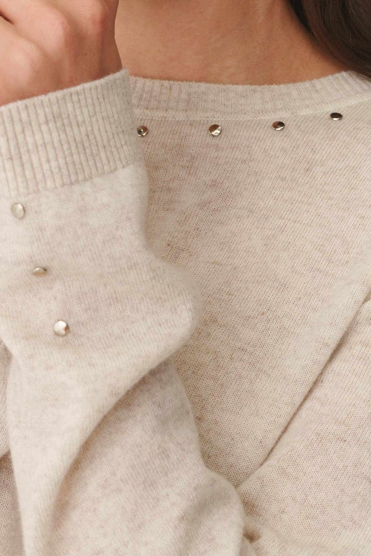 Emaline Stud Merino Knit Top