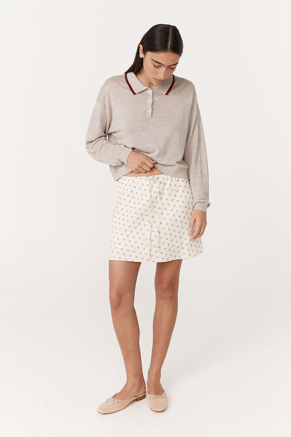 Frannie Silk Mini Skirt