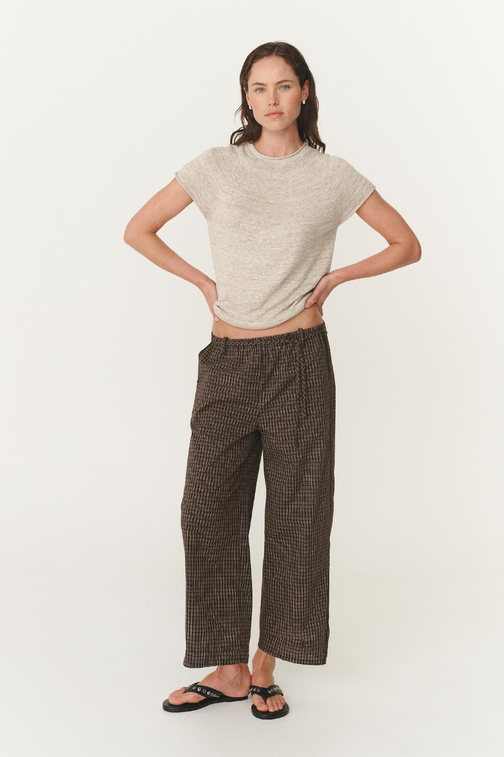 Gabe Lounge Pants in Cacao Check