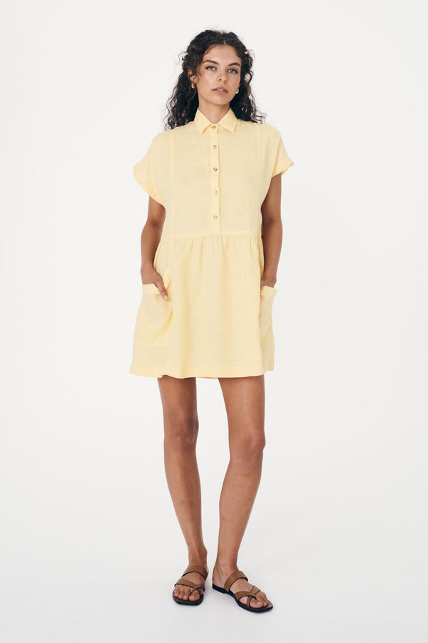 Gina Linen Mini Dress