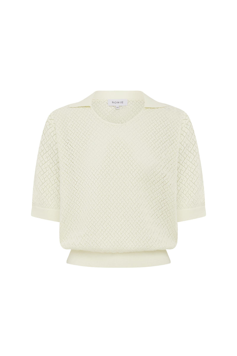 Loretta Pointelle Knit Top