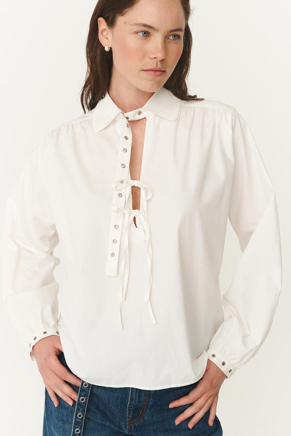 Luma Organic Eyelet Blouse
