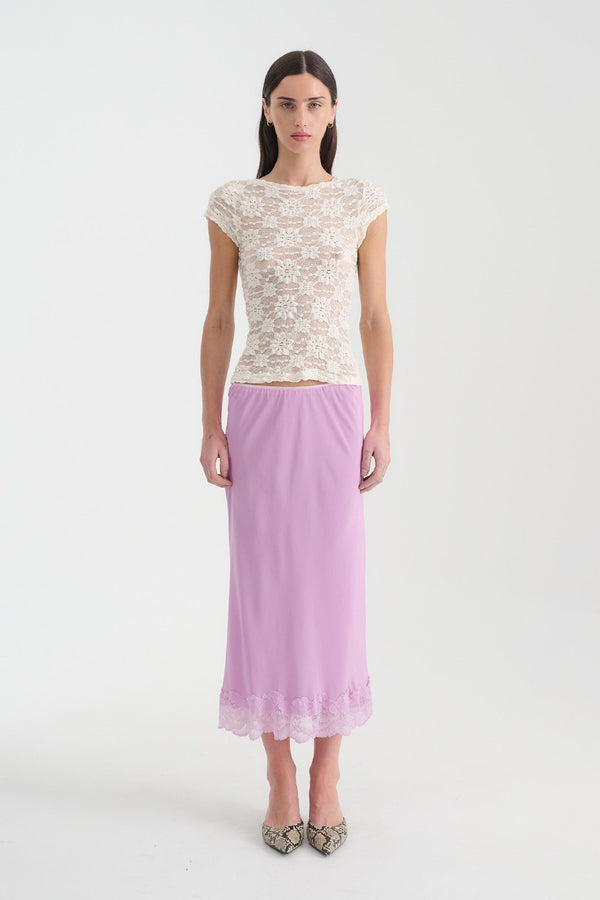 Marina Silk Midi Skirt