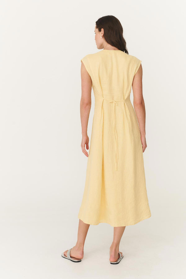 Mira Linen Midi Dress