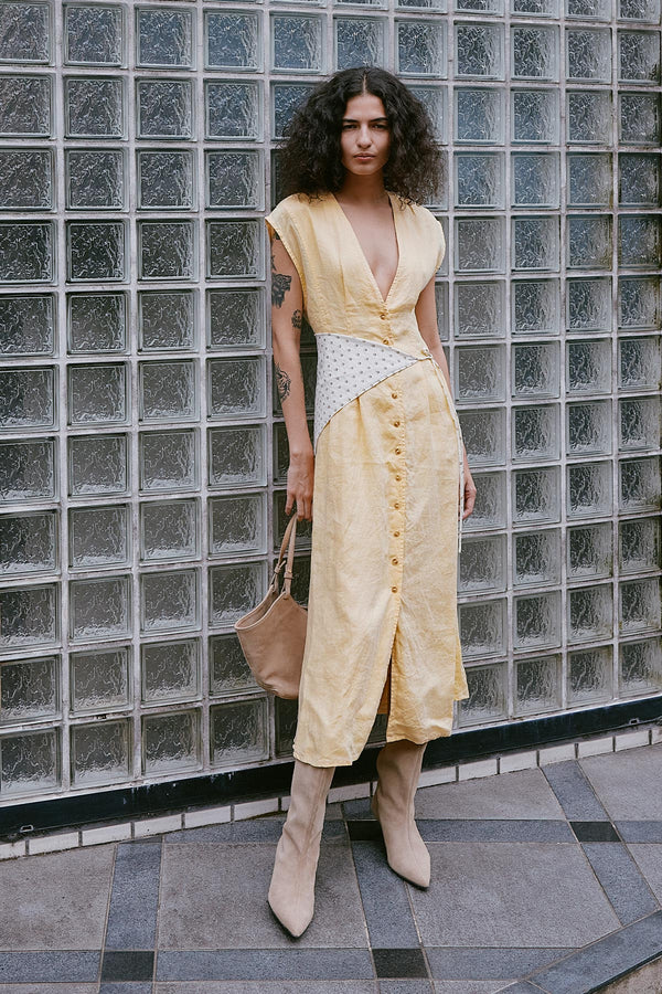 Mira Linen Midi Dress