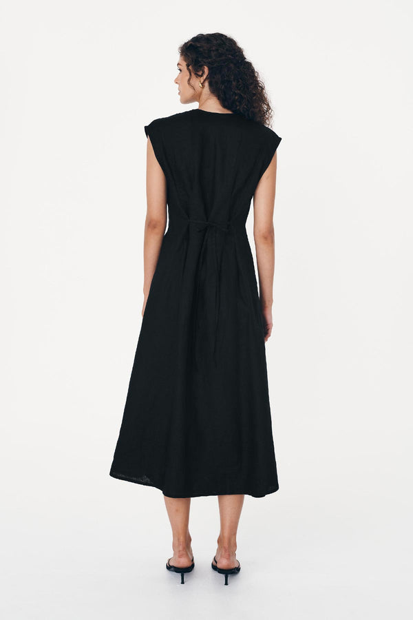 Mira Linen Midi Dress