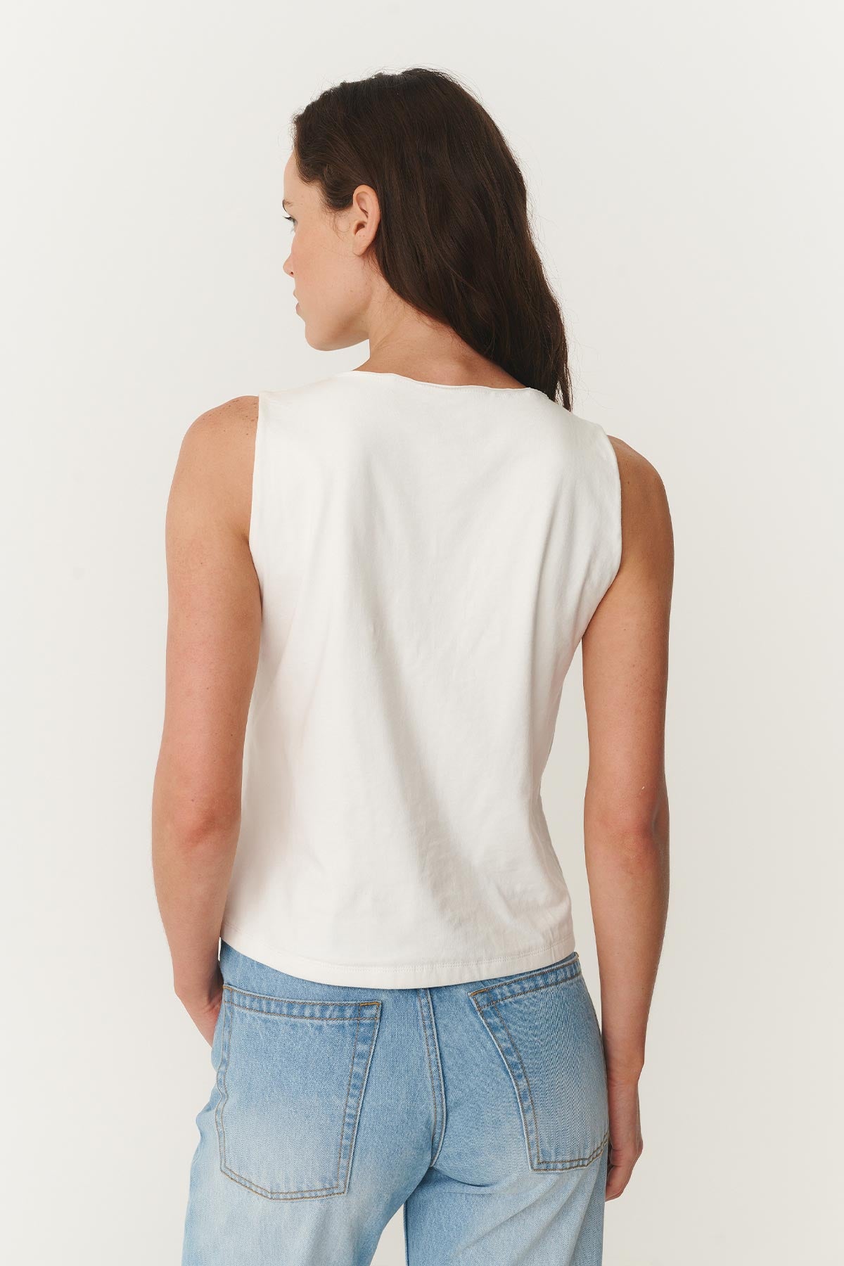 Muriel Button Boatneck Tank