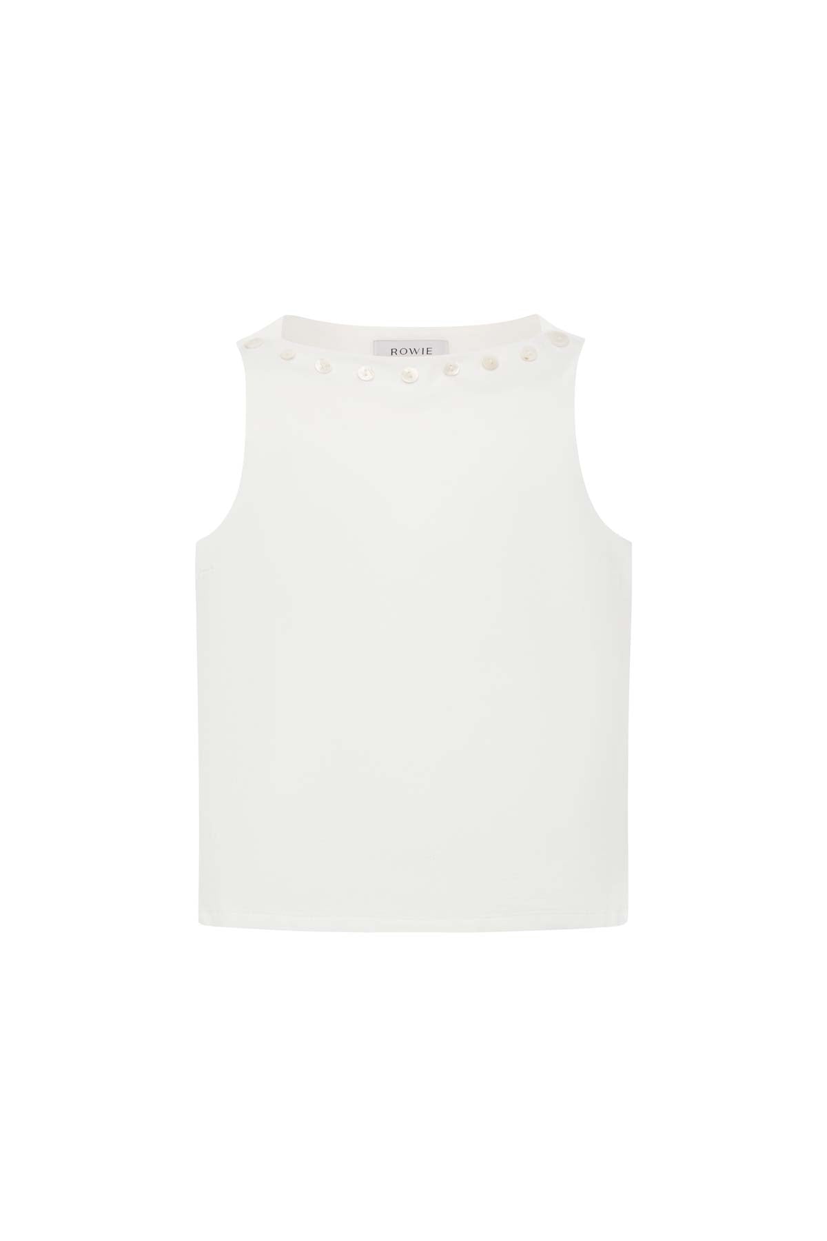 Muriel Button Boatneck Tank