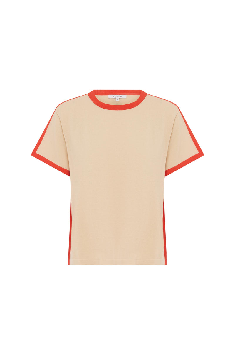 Rania Contrast Knit Tee