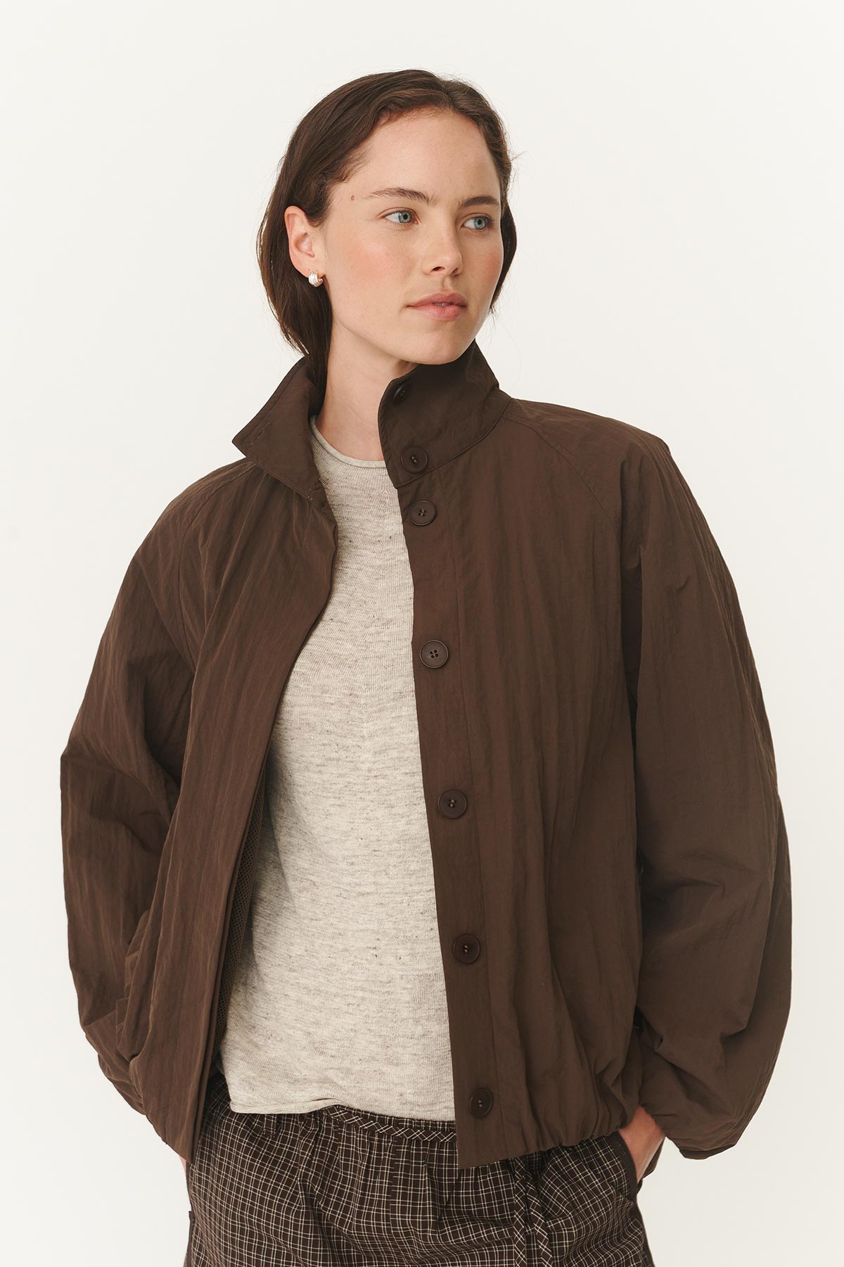 Soren Funnel Neck Bomber Jacket