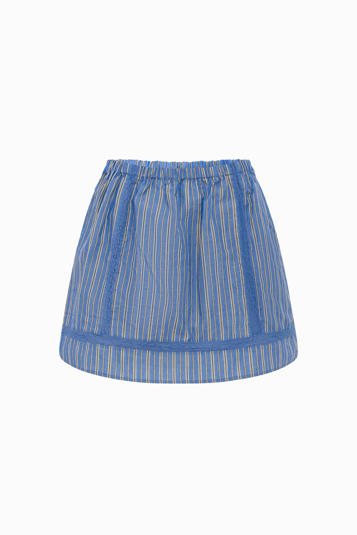 Suri Lace Mini Skirt in Lagoon, isolated product image on white background, ROWIE the Label.