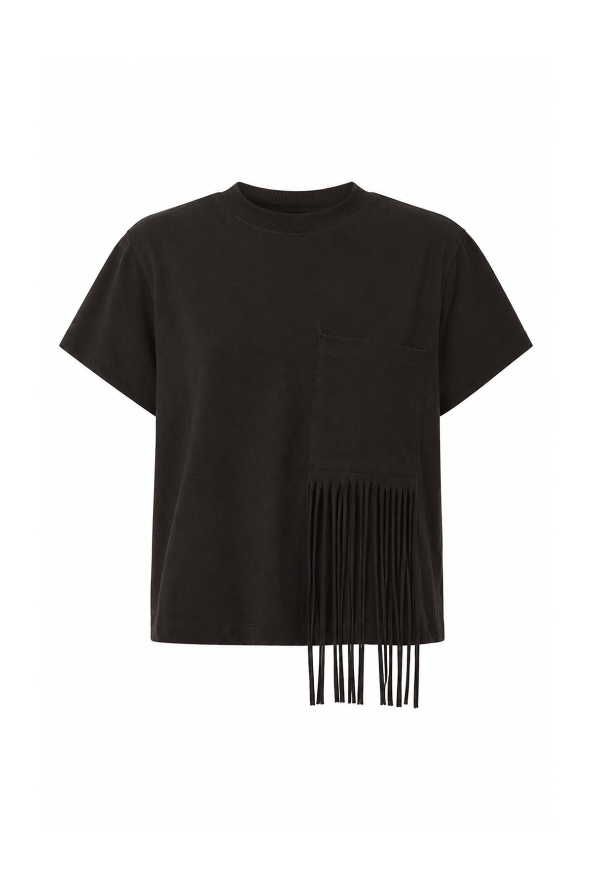 Tara Tassel Tee in Espresso – flat lay