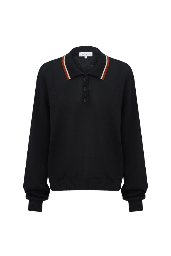 Uma Linen Knit Polo Top