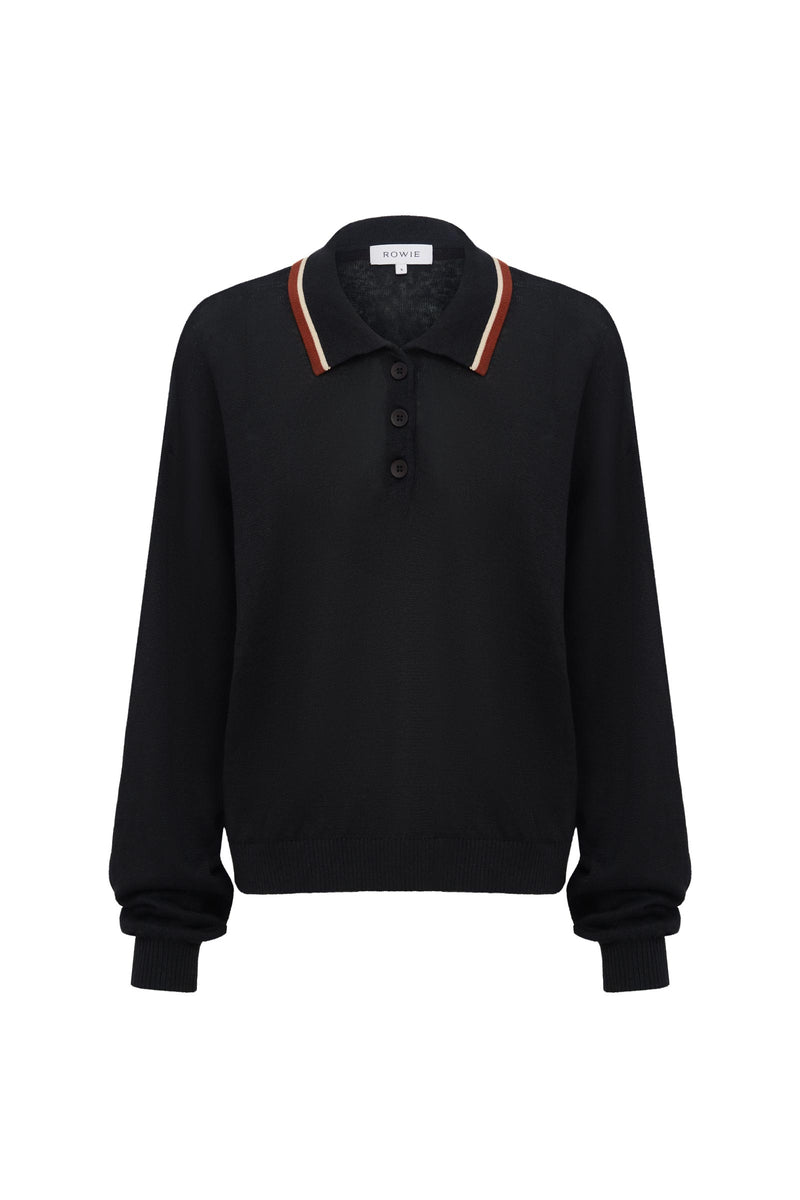 Uma Linen Knit Polo Top