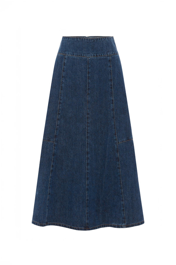 Vashti Denim Midi Skirt