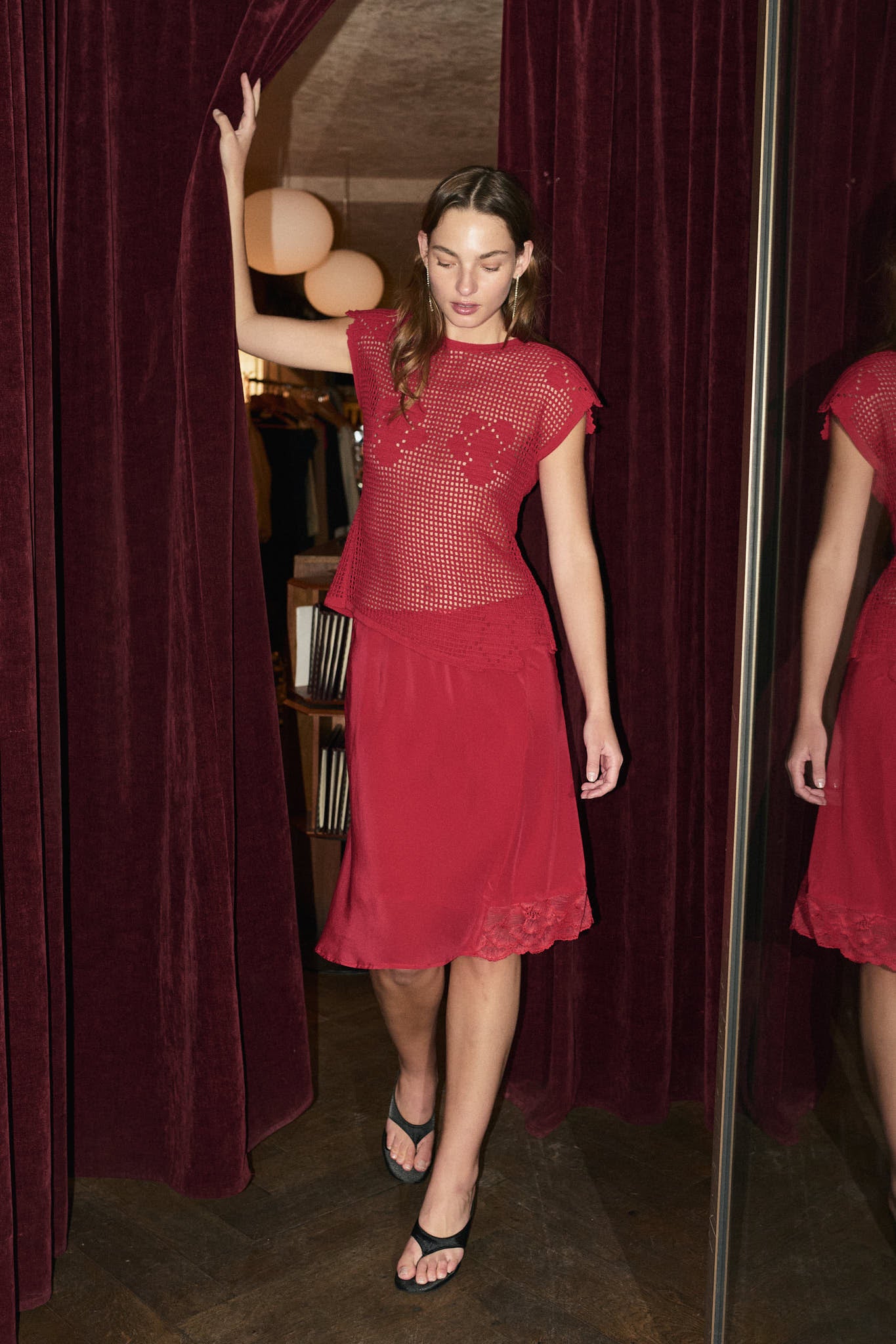 Tessa Silk Midi Skirt