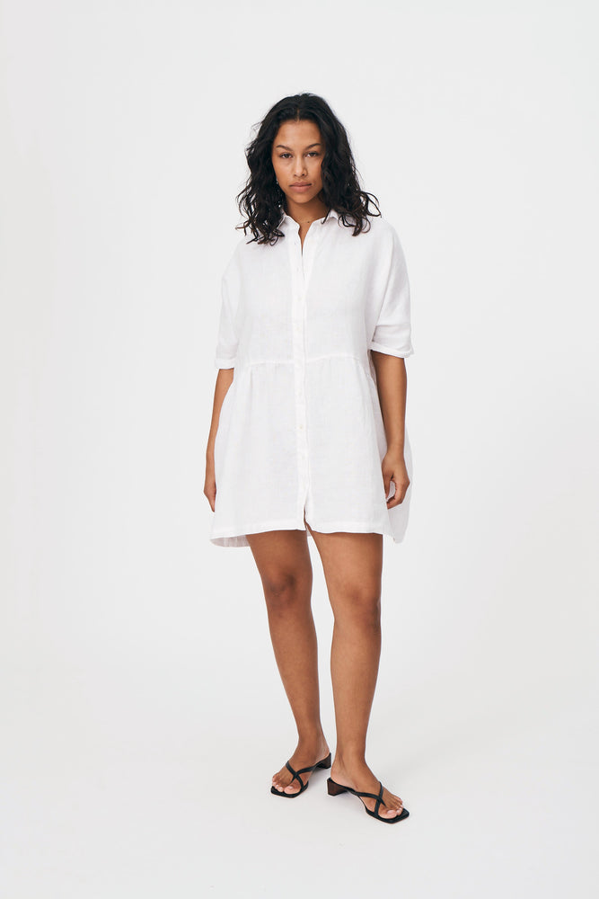 Bailey Linen Dress Bone