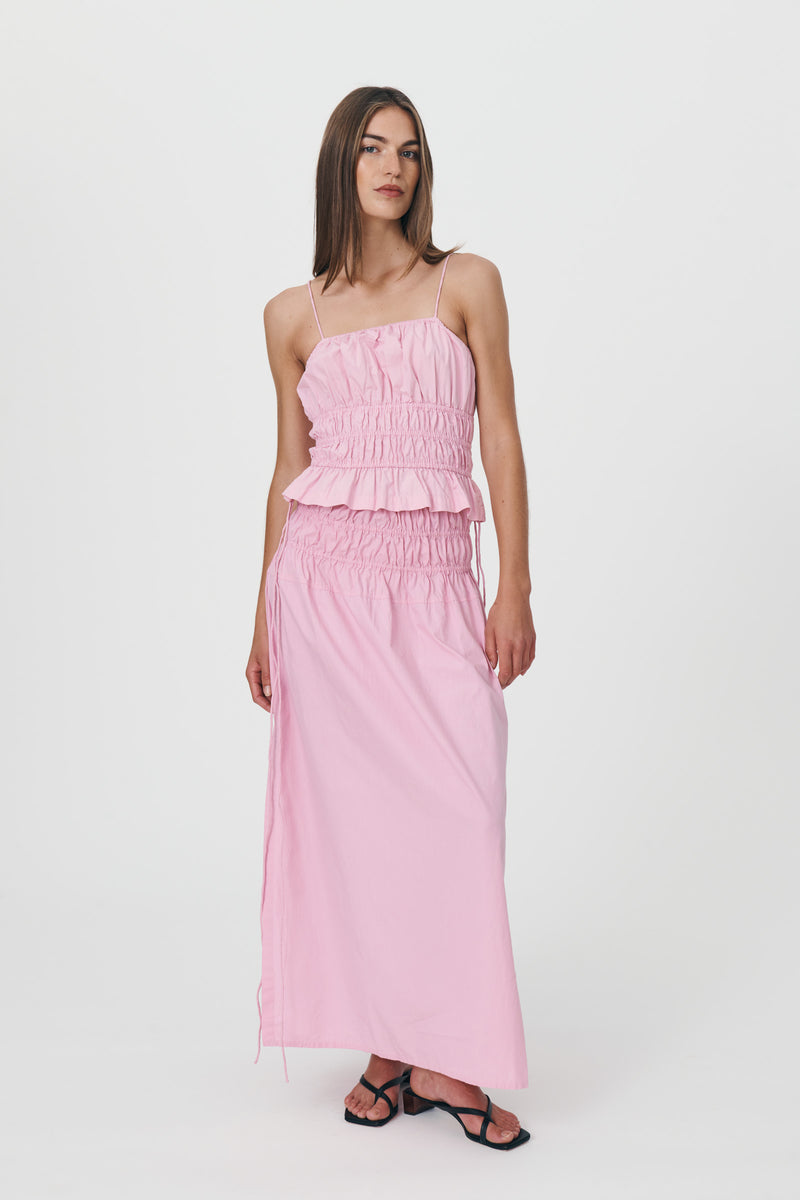 ROWIE The Label - Camille Organic Maxi Skirt Peony Pink - Skirts