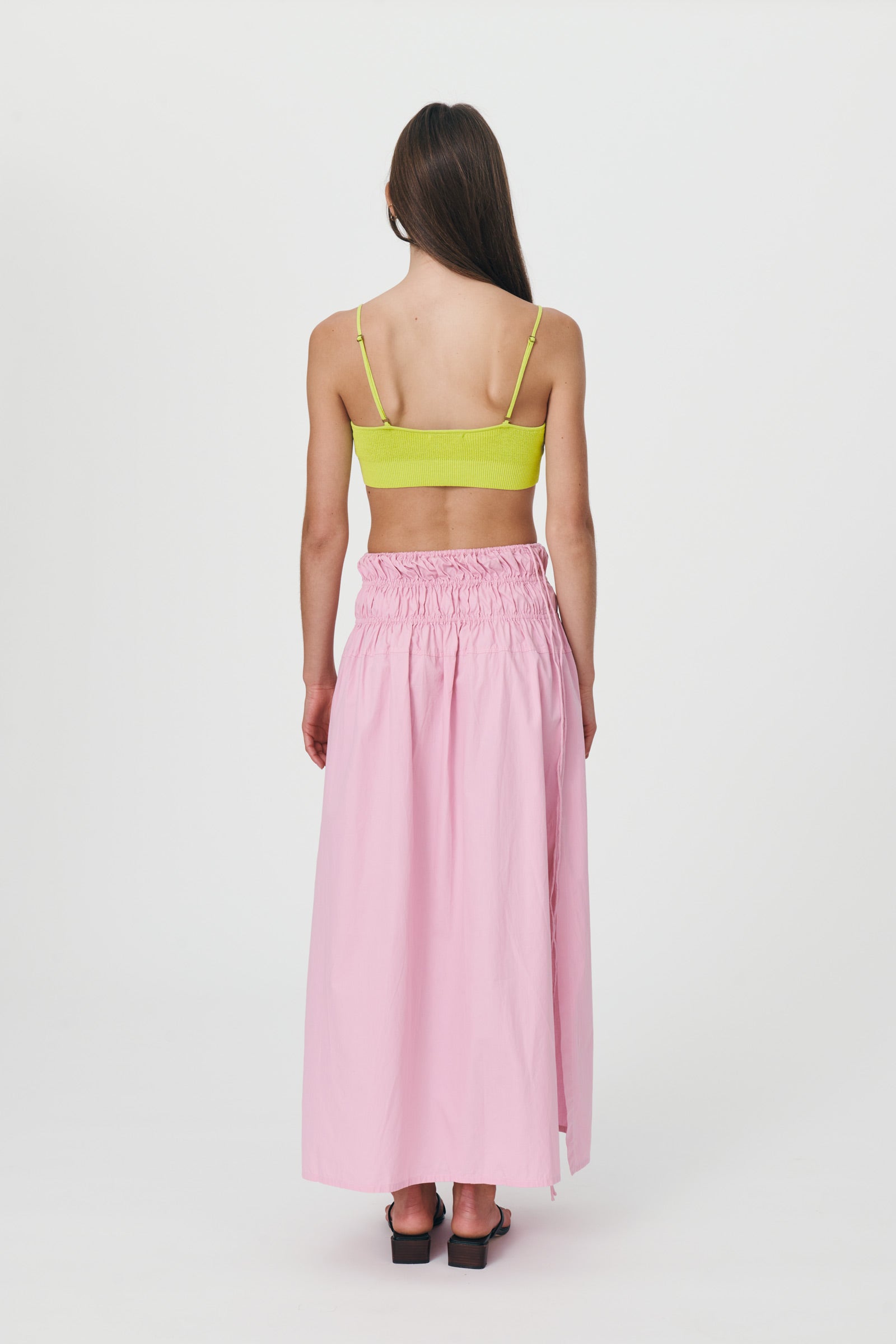 Camille Organic Maxi Skirt Peony Pink