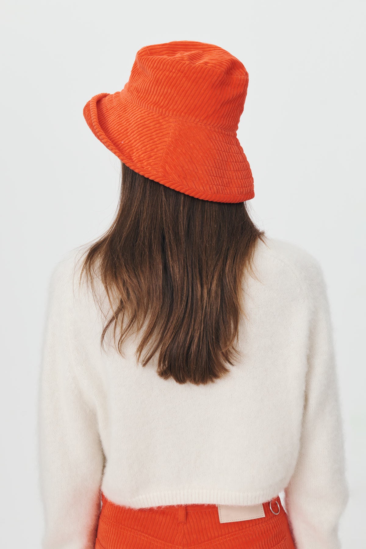 Cord Bucket Hat Spicy Orange