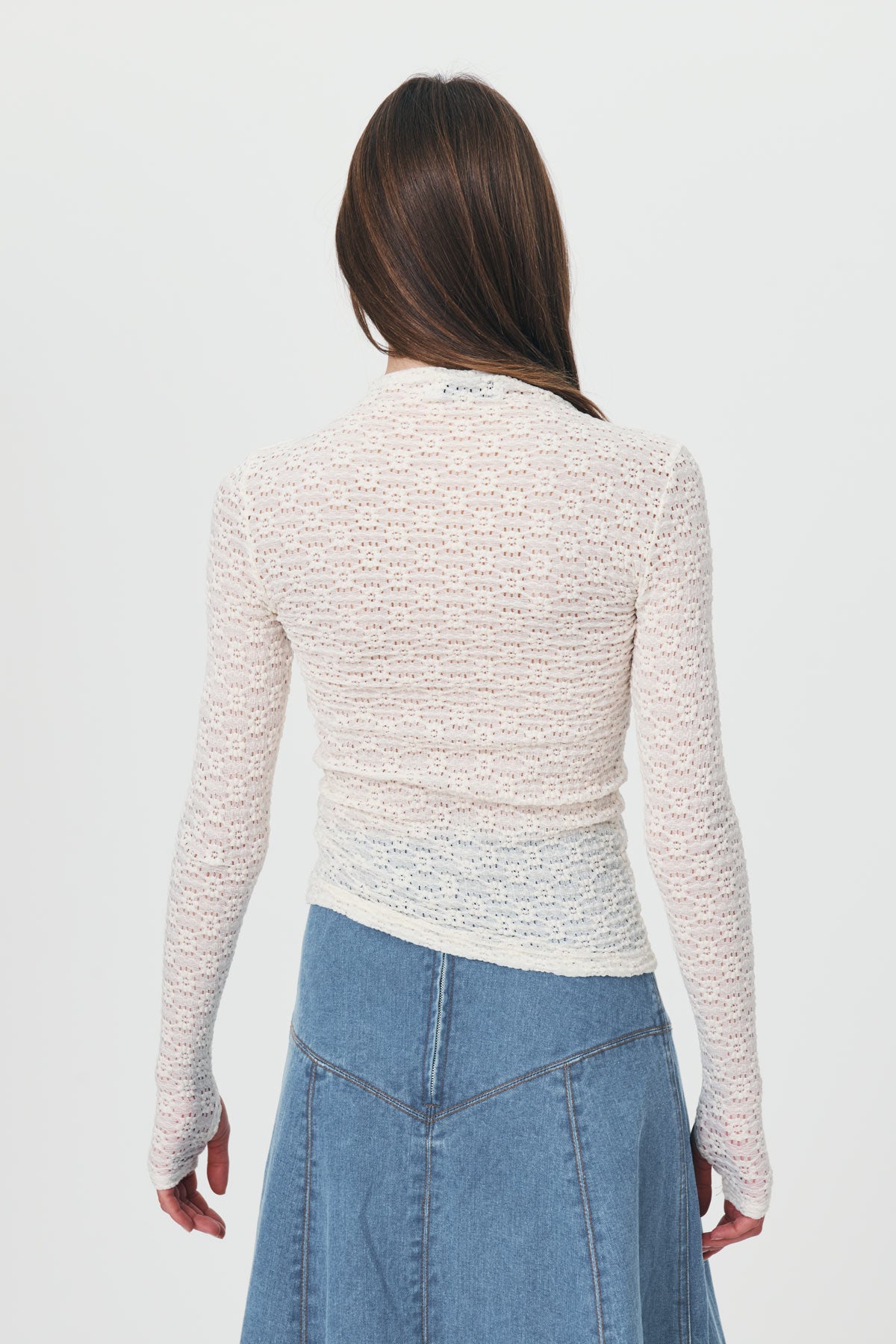 Galo Daisy Lace Top Creme