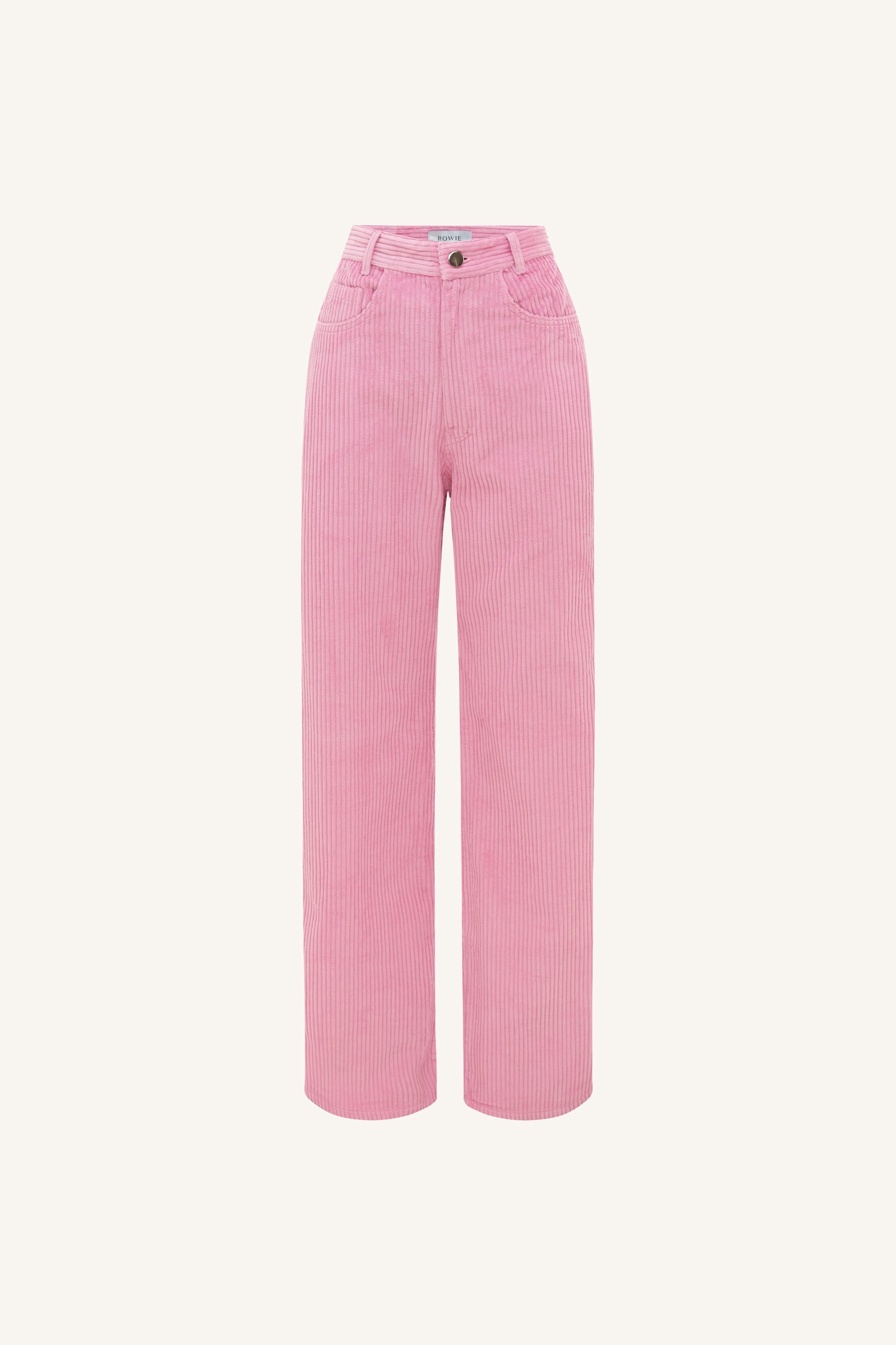 ROWIE The Label Mario Cord Jeans Peony Pink Bottoms