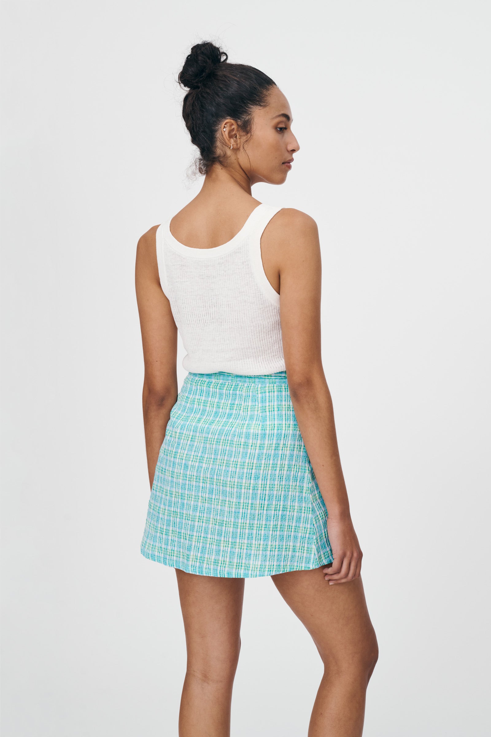 Patsy Cotton Mini Wrap Skirt