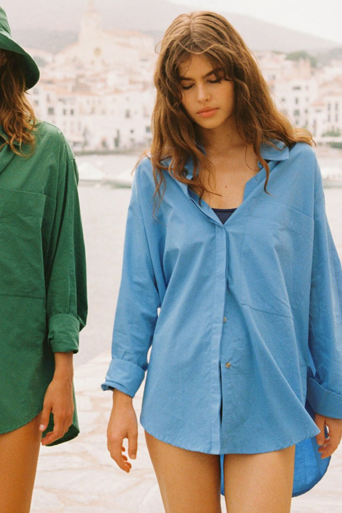 Bee Organic Shirt Cornflower