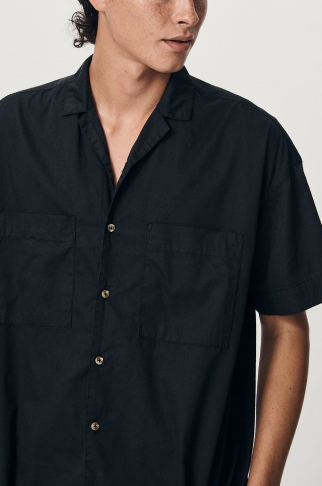 Jamie Organic Bowling Shirt Vintage Black