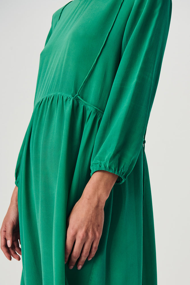 Sandrean Silk Midi Dress Jade