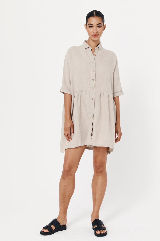 Bailey Linen Dress Almond