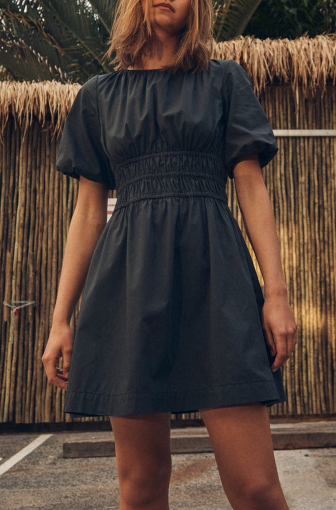 Ari Organic Mini Dress Washed Black