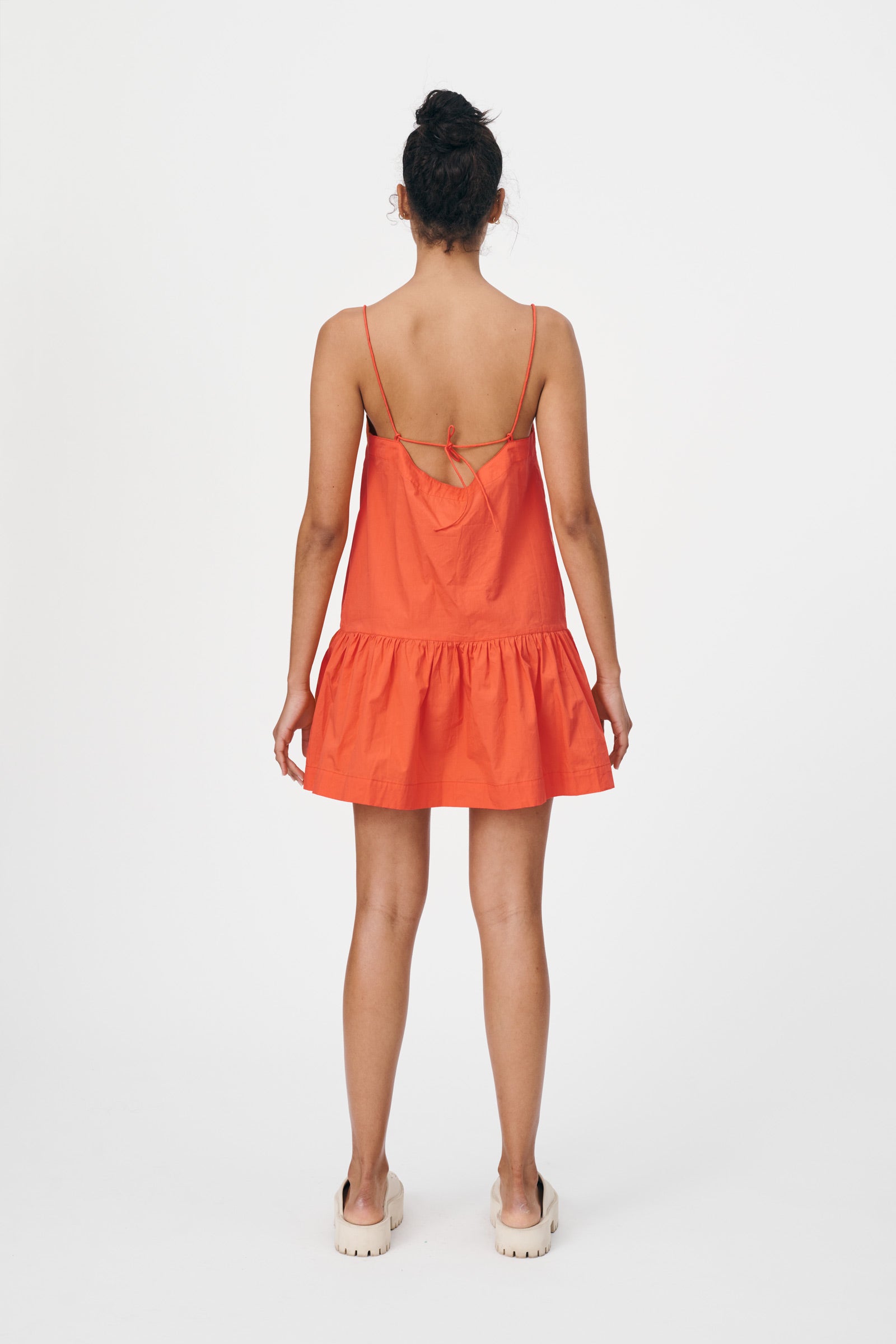 Sunny Organic Mini Dress Spicy Orange